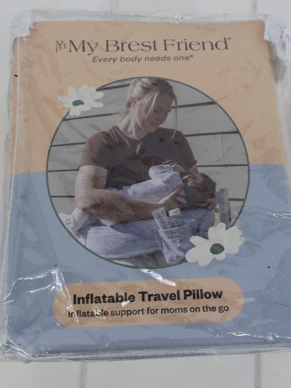My Brest Friend Inflatable Travel Pillow in Light Blue